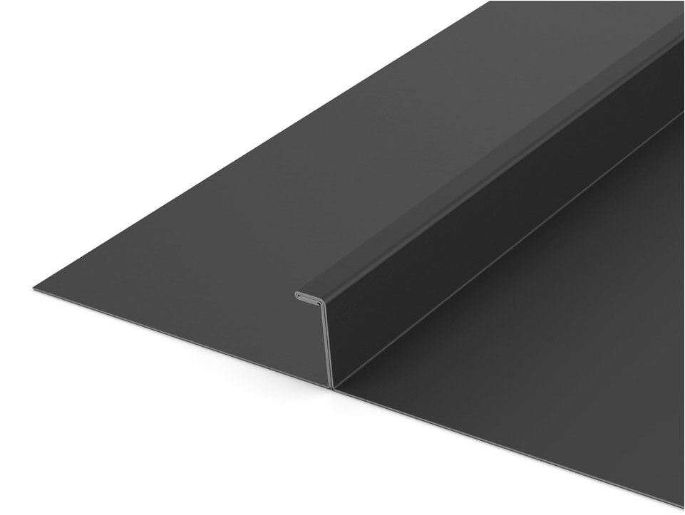 Single lock refers to the seams of the panel being folded once (90 degrees). - Maximum watertight resistance. Head turning, sleek 1/2 inch profile